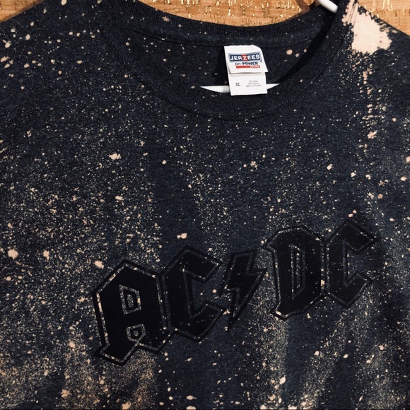 AC DC Band Shirt w/ Light Bleached Fade - Picture 2 of 3